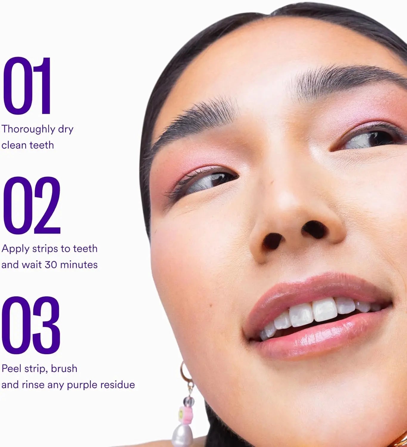 Hismile V34 Whitening Strips, Teeth Whitening Strips, Purple Tooth Whitening, Purple V34 Whitening Strips, Tooth Stain Treatment
